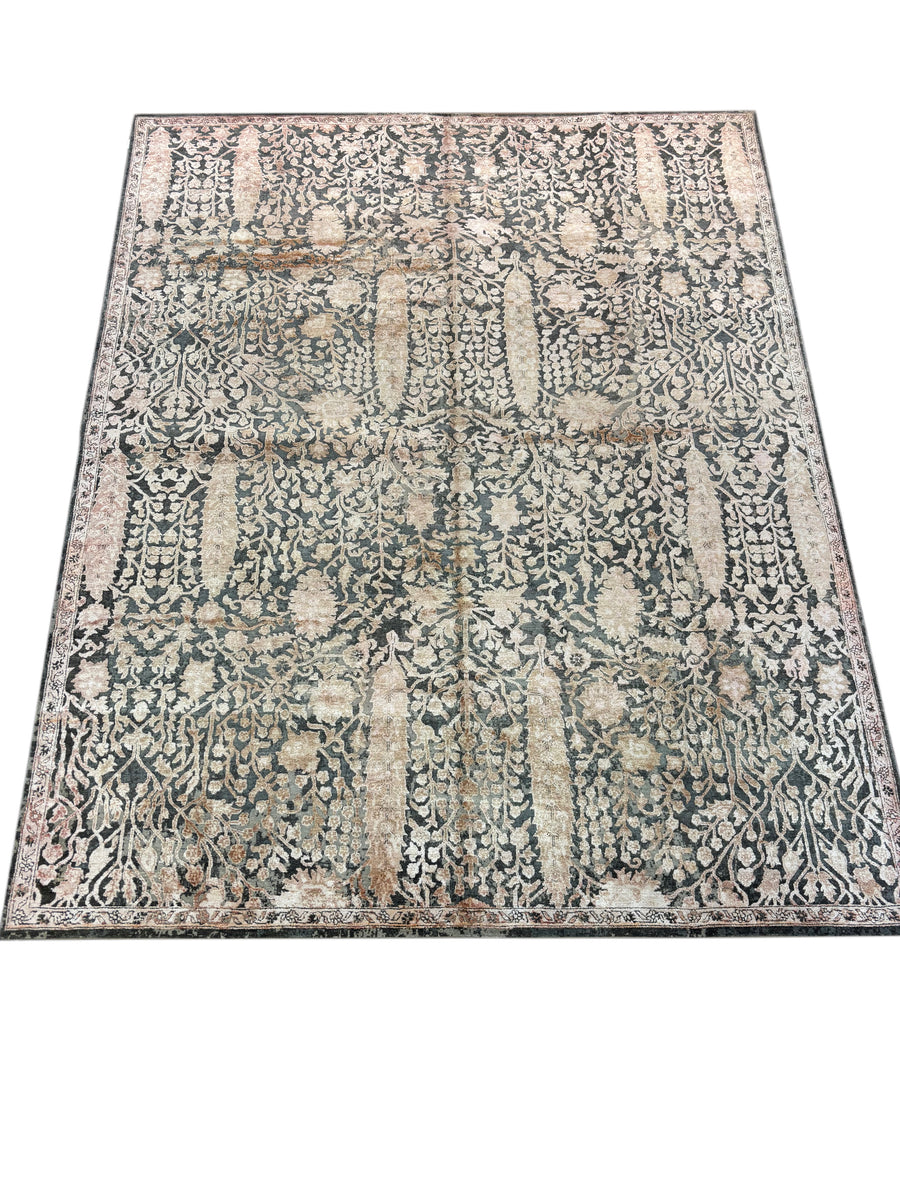 Verdigris Garden Wool Rug – 8’1” x 10’2”