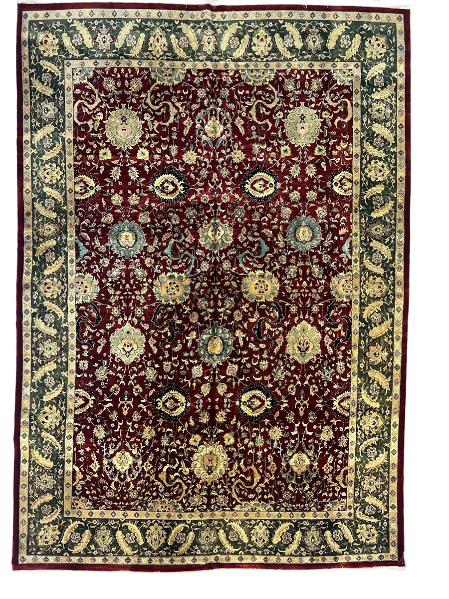 Burgundy Estate Traditional Wool Rug – 9’6” x 13’10”