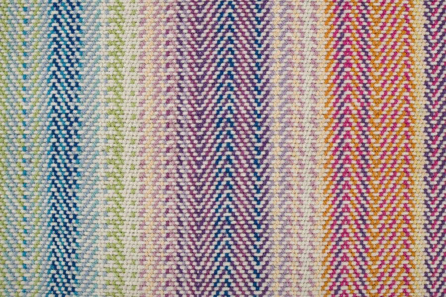 Elara - Multicolor Herringbone New Zealand Wool Carpet
