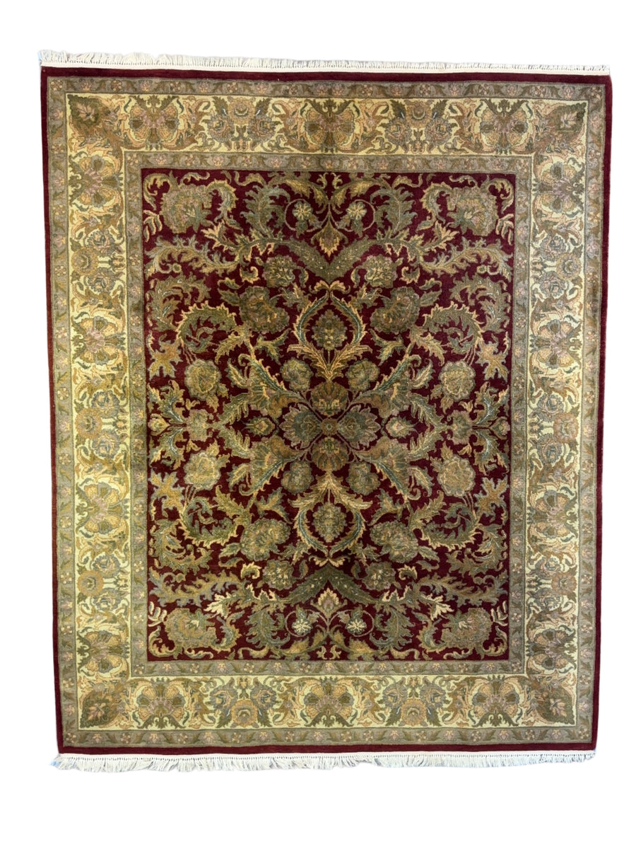Burgundy Heritage Traditional Wool Rug – 8’1” x 10’0”