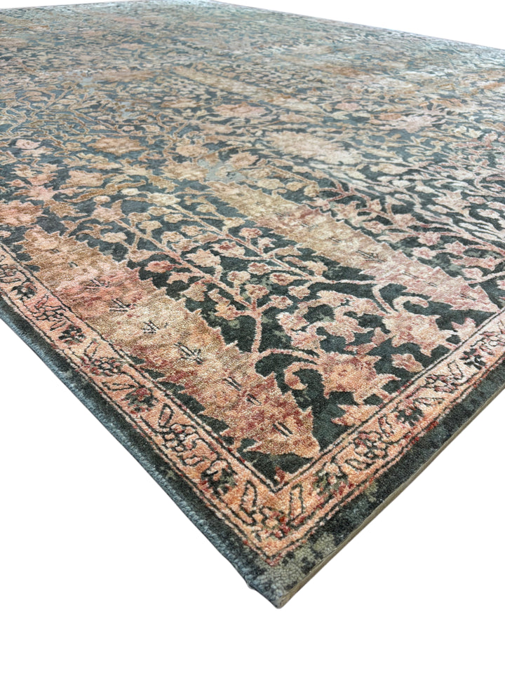 Verdigris Garden Wool Rug – 8’1” x 10’2”
