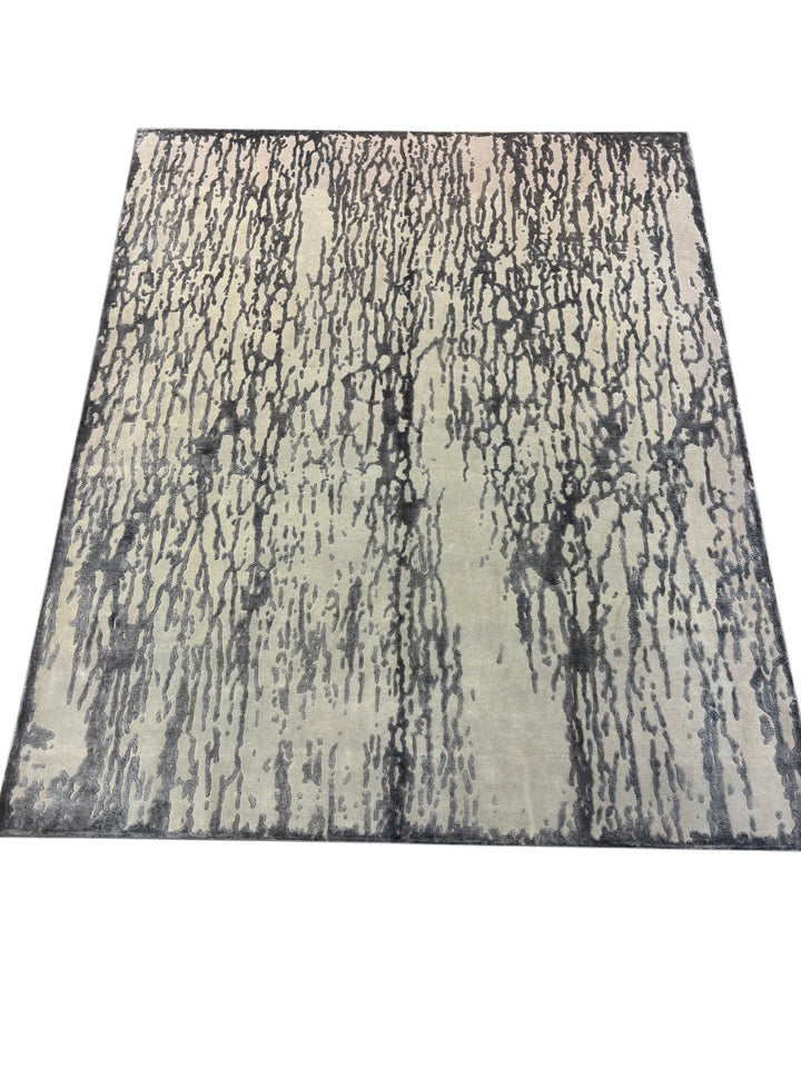 Silver Cascade Modern Wool Rug – 8’2” x 9’11”