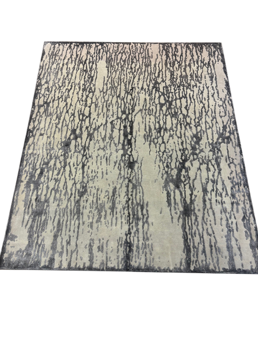 Silver Cascade Modern Wool Rug – 8’2” x 9’11”