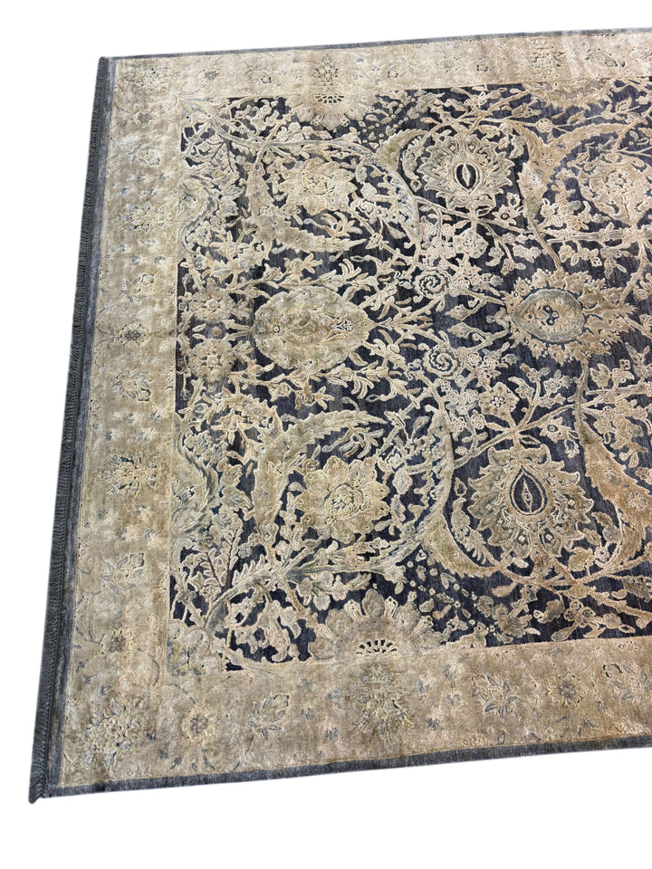 Slate &amp; Taupe Botanical Wool Rug – 8’0” x 10’5”