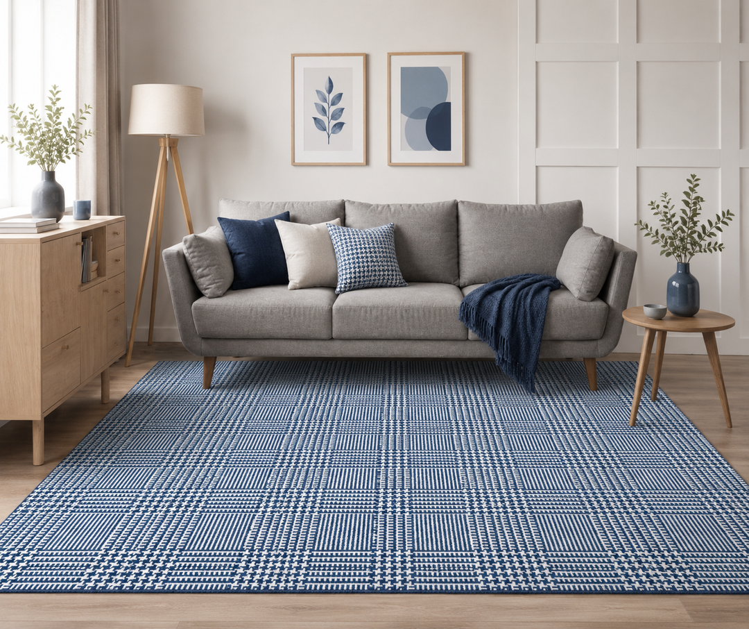 Vero - Wool Carpet – Classic Plaid Pattern