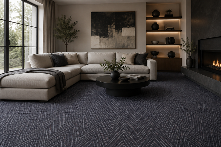 Aster – Geometric Chevron Nylon Carpet