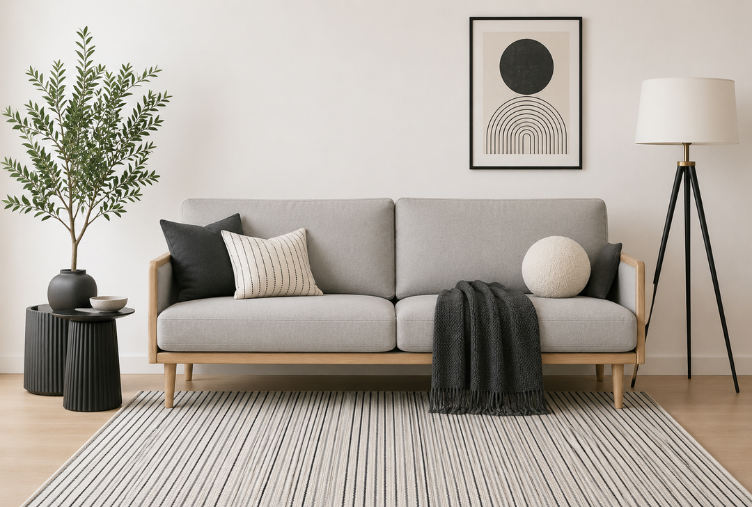 Sienna - Wool Striped Carpet – Modern Multi-Color Design