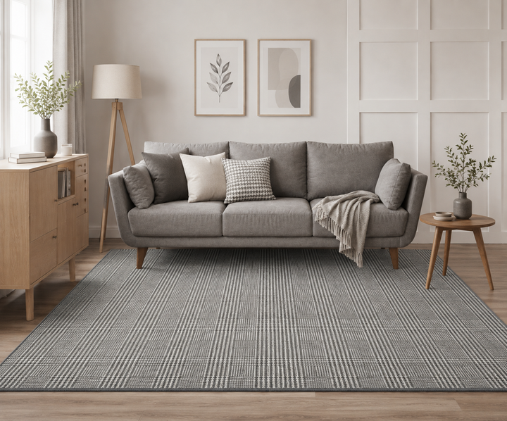 Vero - Wool Carpet – Classic Plaid Pattern
