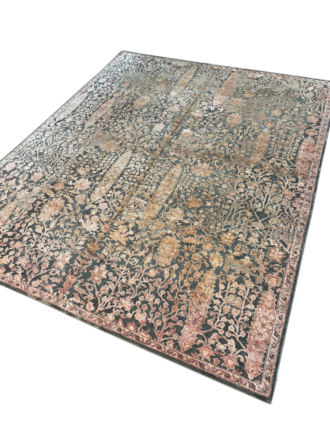 Verdigris Garden Wool Rug – 8’1” x 10’2”