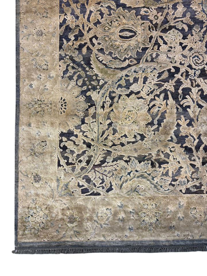 Slate &amp; Taupe Botanical Wool Rug – 8’0” x 10’5”