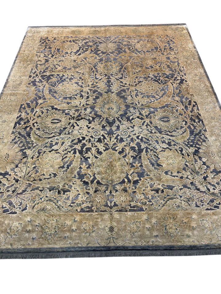 Slate &amp; Taupe Botanical Wool Rug – 8’0” x 10’5”