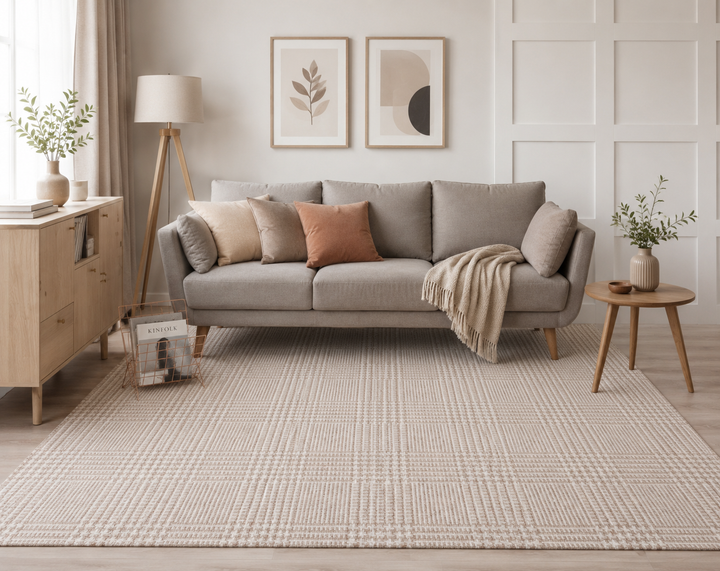 Vero - Wool Carpet – Classic Plaid Pattern