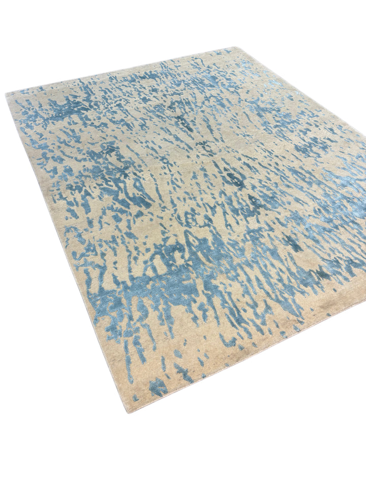 Azure Drift Modern Wool Rug – 8’0” x 10’0”
