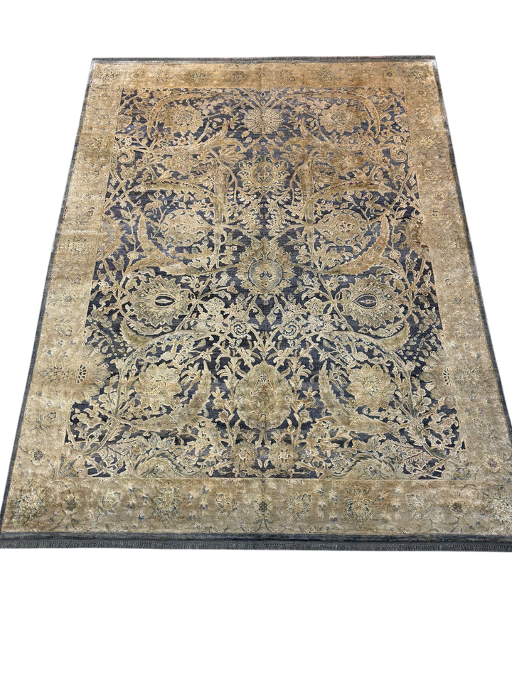 Slate &amp; Taupe Botanical Wool Rug – 8’0” x 10’5”