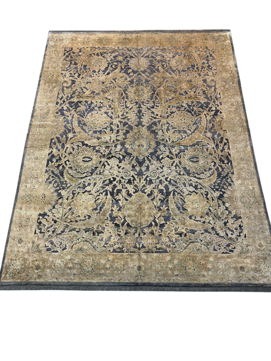 Slate & Taupe Botanical Wool Rug – 8’0” x 10’5”