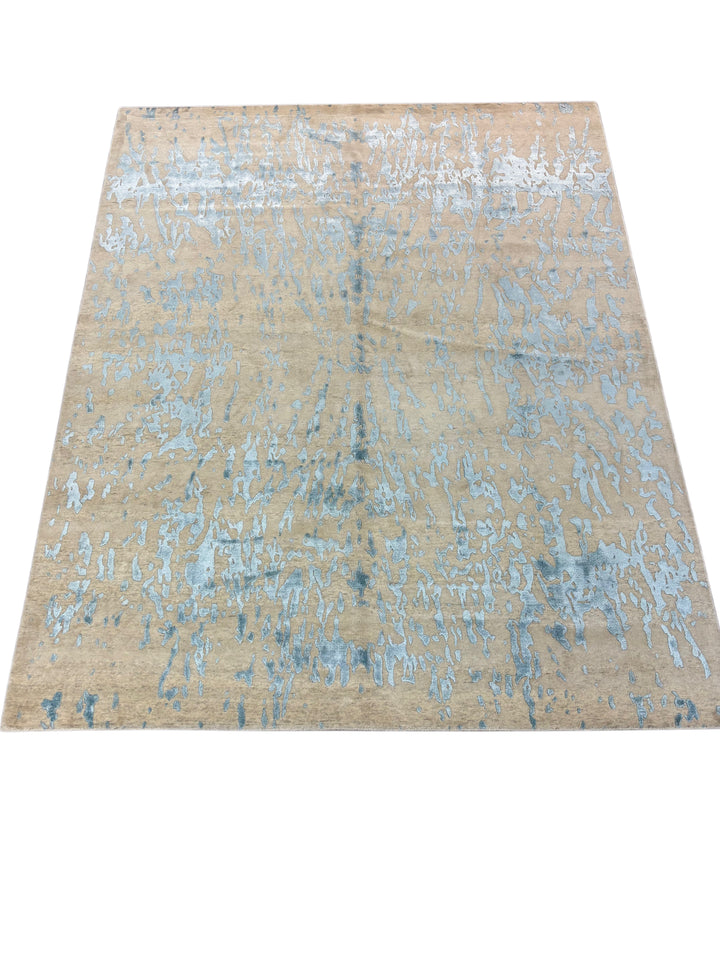 Azure Drift Modern Wool Rug – 8’0” x 10’0”