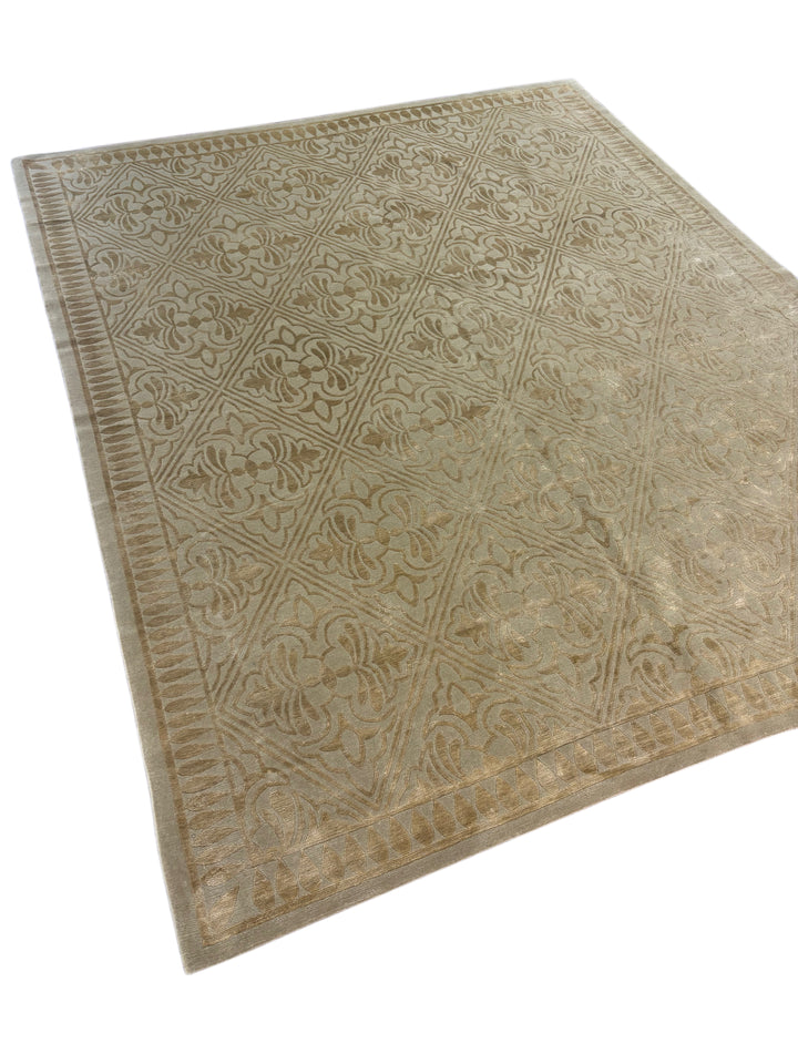Champagne Trellis Contemporary Wool Rug – 8’0” x 10’0”