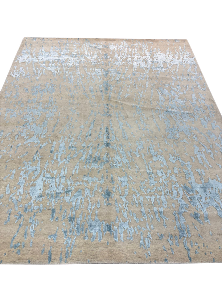 Azure Drift Modern Wool Rug – 8’0” x 10’0”