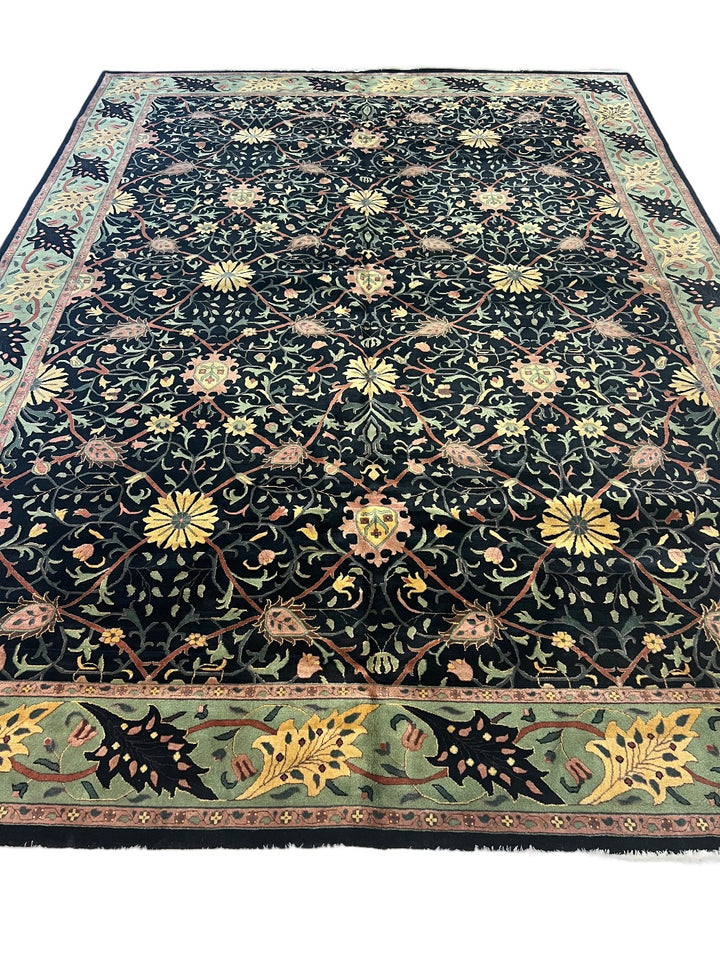 Midnight Garden Botanical Wool Rug – 9’11” x 13’7”