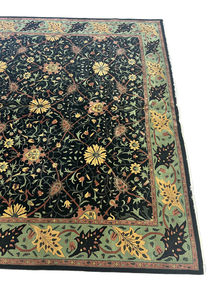 Midnight Garden Botanical Wool Rug – 9’11” x 13’7”
