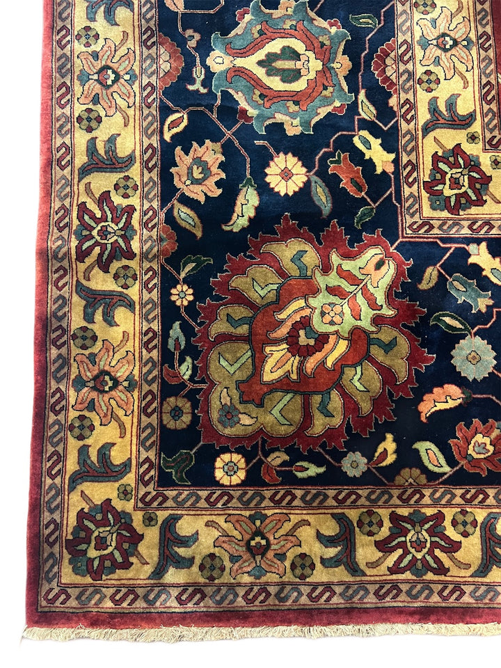Burgundy &amp; Navy Heritage Wool Rug – 10’0” x 14’1”