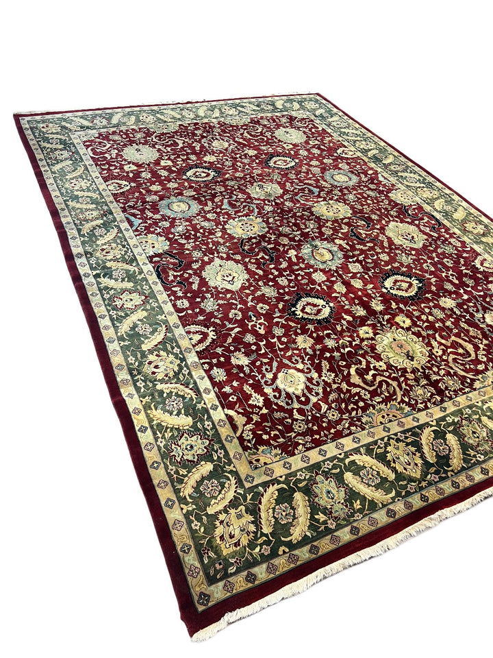 Burgundy Estate Traditional Wool Rug – 9’6” x 13’10”