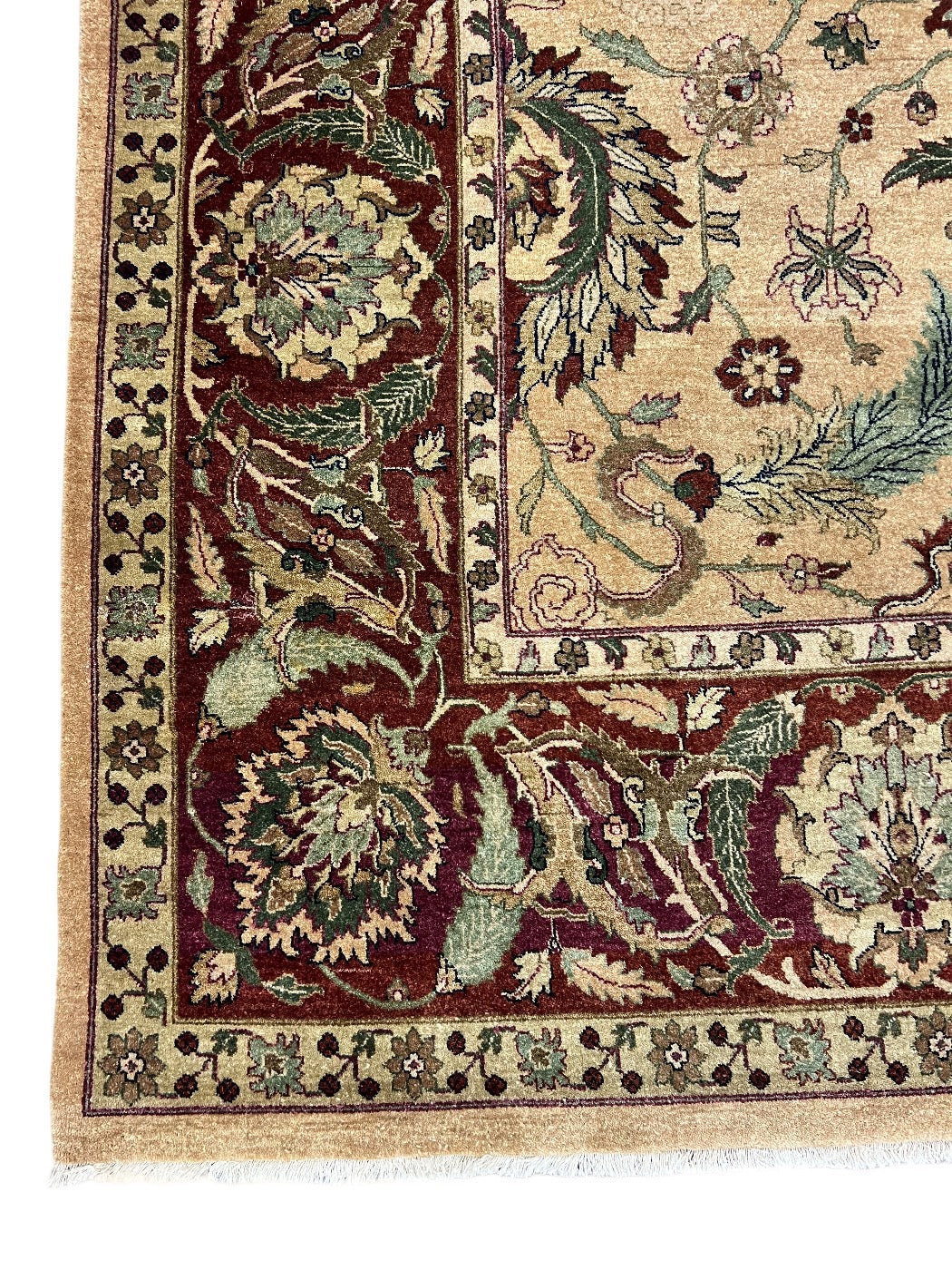 Botanical Wool Rug – Ivory, Burgundy &amp; Sage 10’0” x 14’4”
