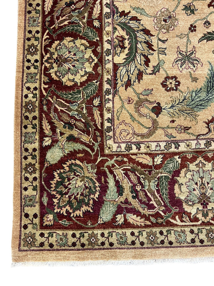 Botanical Wool Rug – Ivory, Burgundy &amp; Sage 10’0” x 14’4”