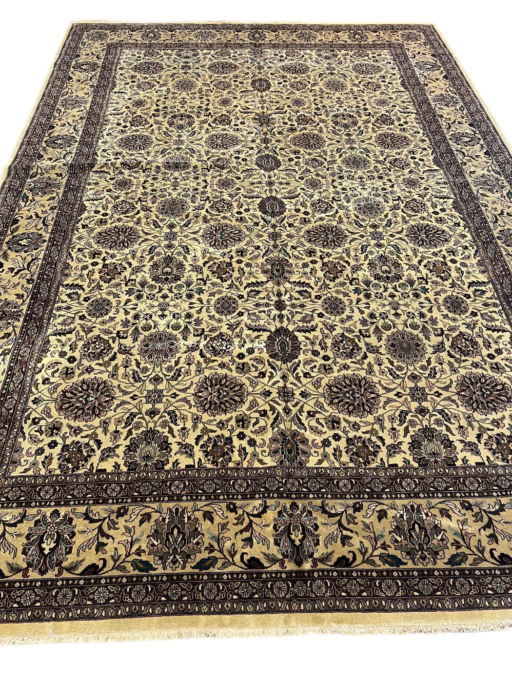 Golden Ivory Botanical Wool Rug - 9’11” × 14’7”