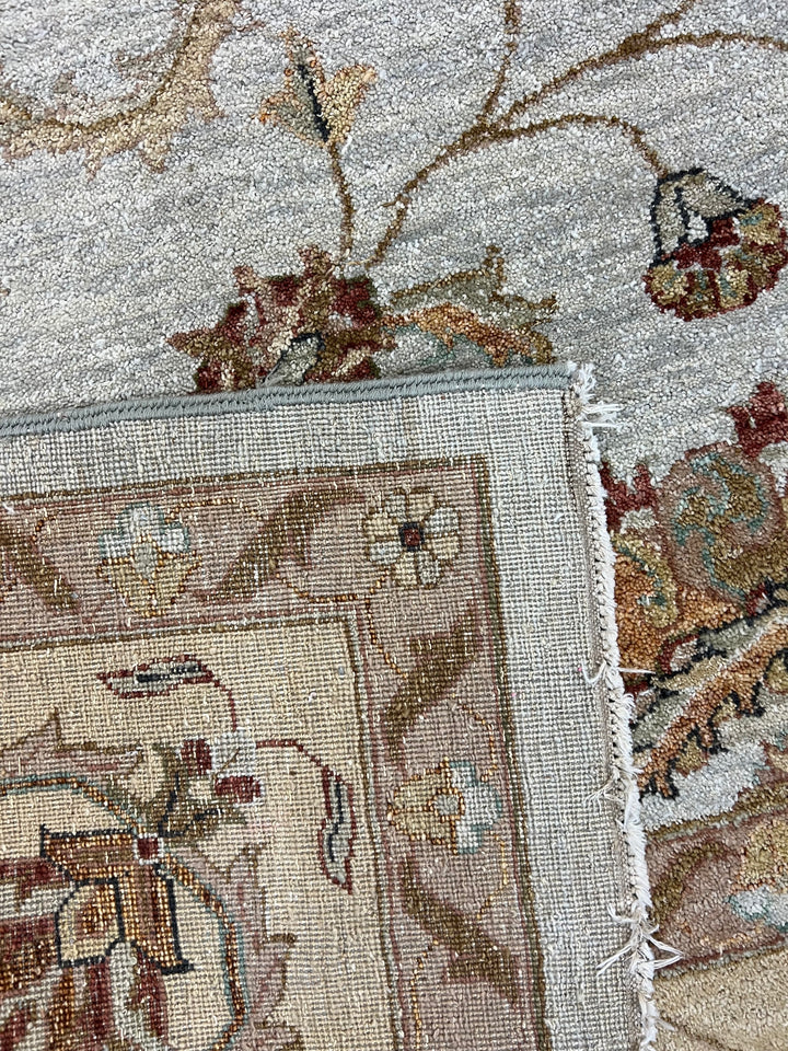 Timeless Floral Design Ivory &amp; Beige – 10’0” × 13’8” |  Handcrafted Wool Area Rug