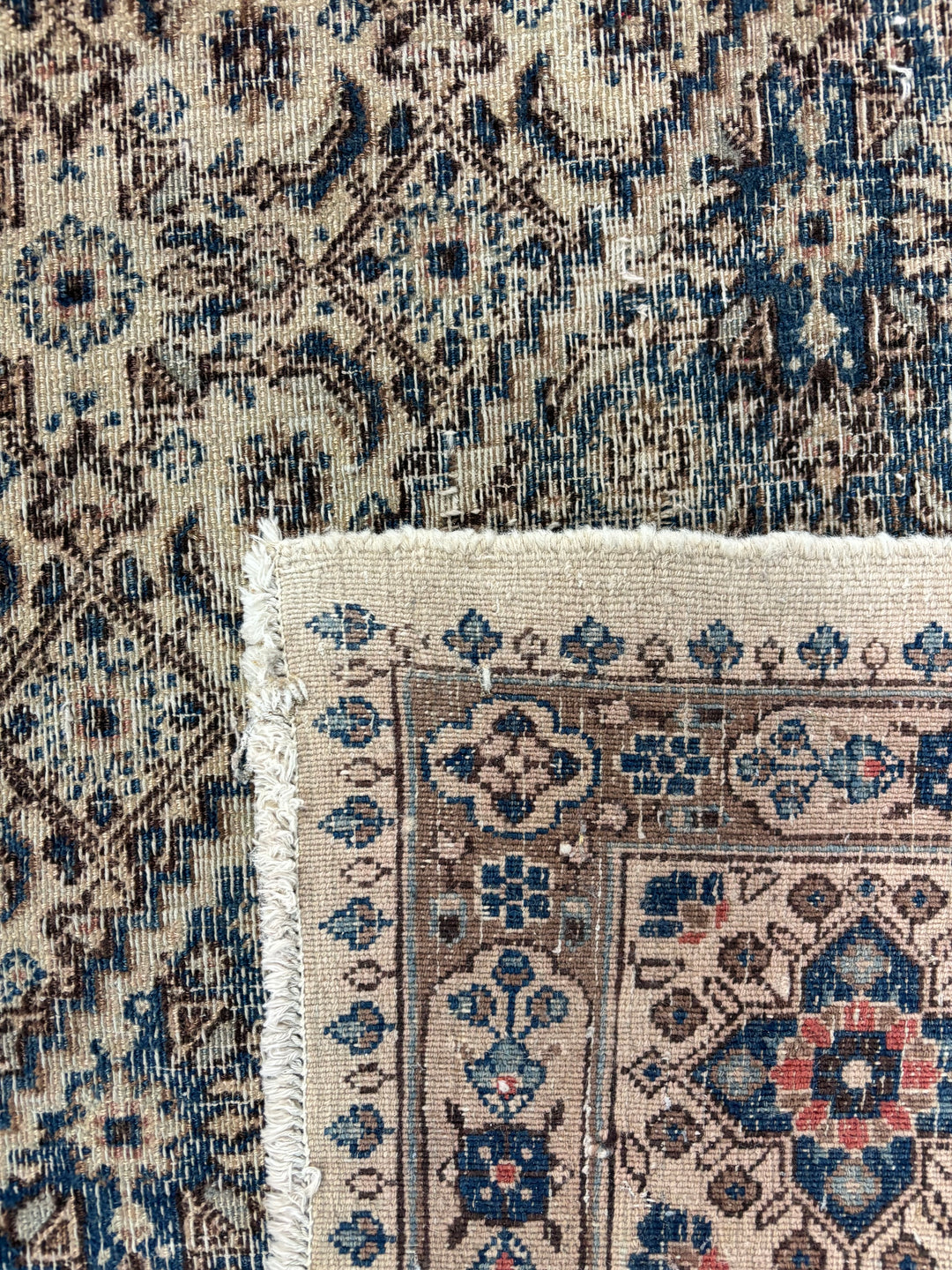 Navy &amp; Ivory Antique Medallion Rug – 9’8” × 12’10”