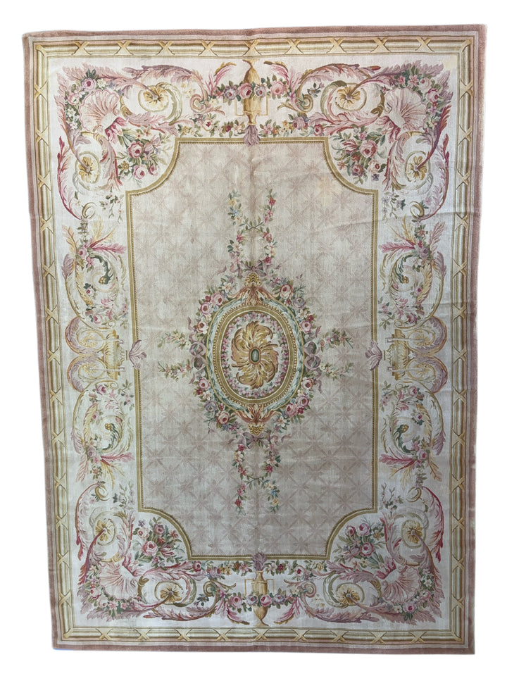 Blush &amp; Ivory French Floral Rug – 9’11” × 14’0”