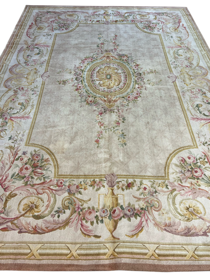Blush &amp; Ivory French Floral Rug – 9’11” × 14’0”