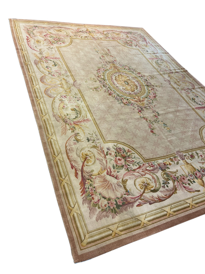 Blush &amp; Ivory French Floral Rug – 9’11” × 14’0”