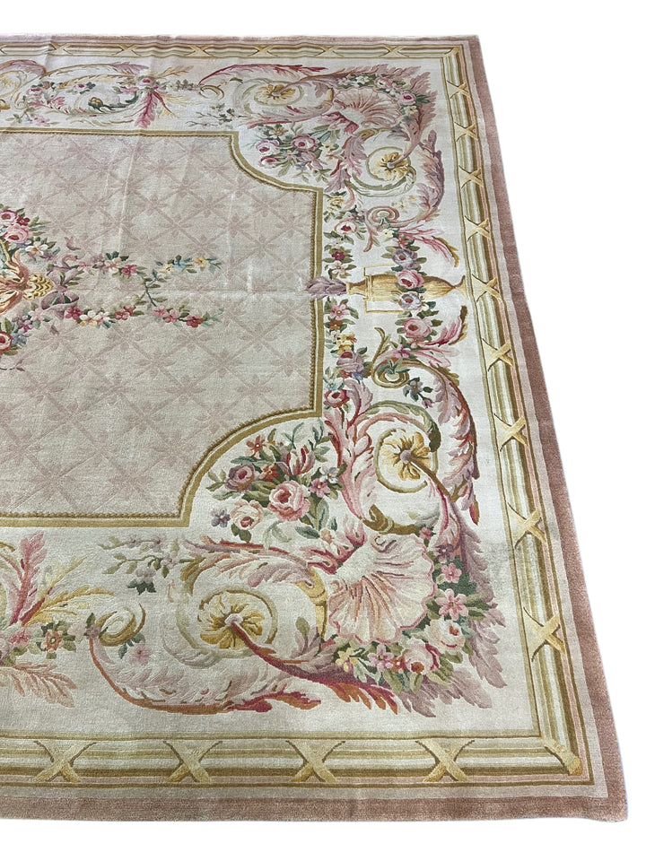 Blush &amp; Ivory French Floral Rug – 9’11” × 14’0”