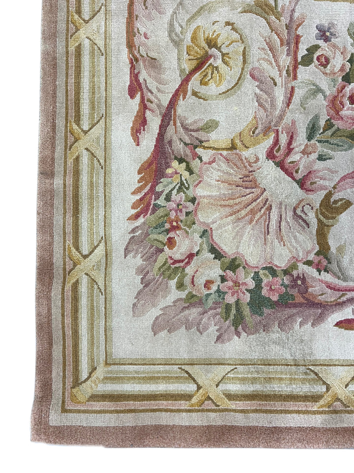 Blush &amp; Ivory French Floral Rug – 9’11” × 14’0”