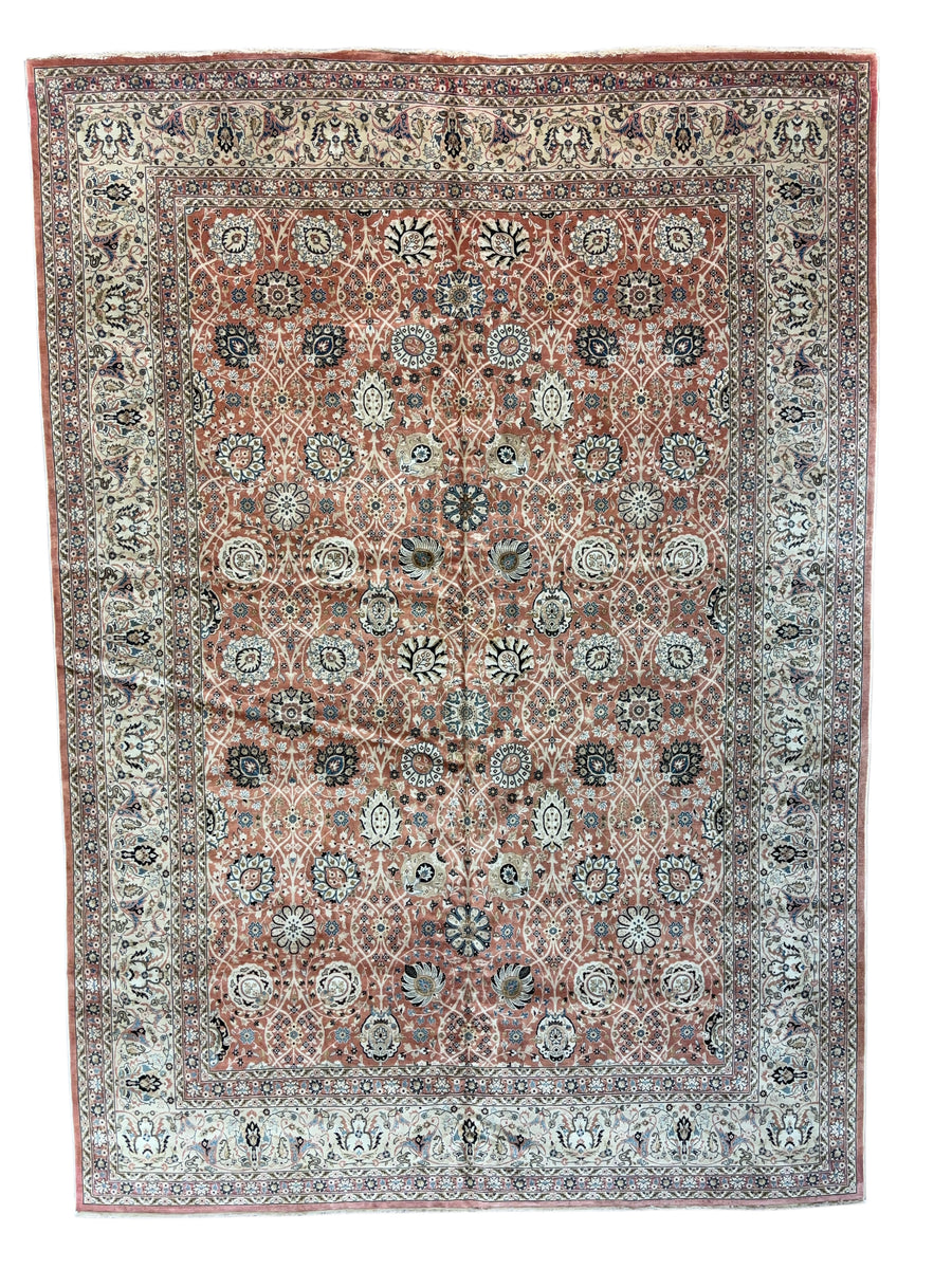 Rose & Ivory Botanical Wool Rug – 9’11” × 13’11”