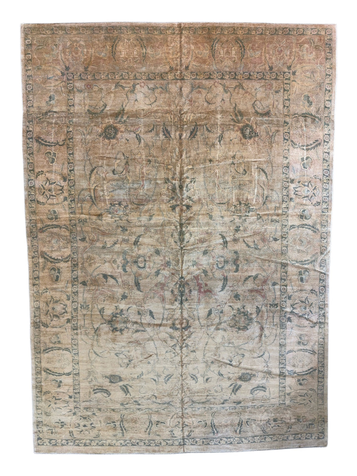Taupe Botanical Wool Rug – 9’11” × 14’0”