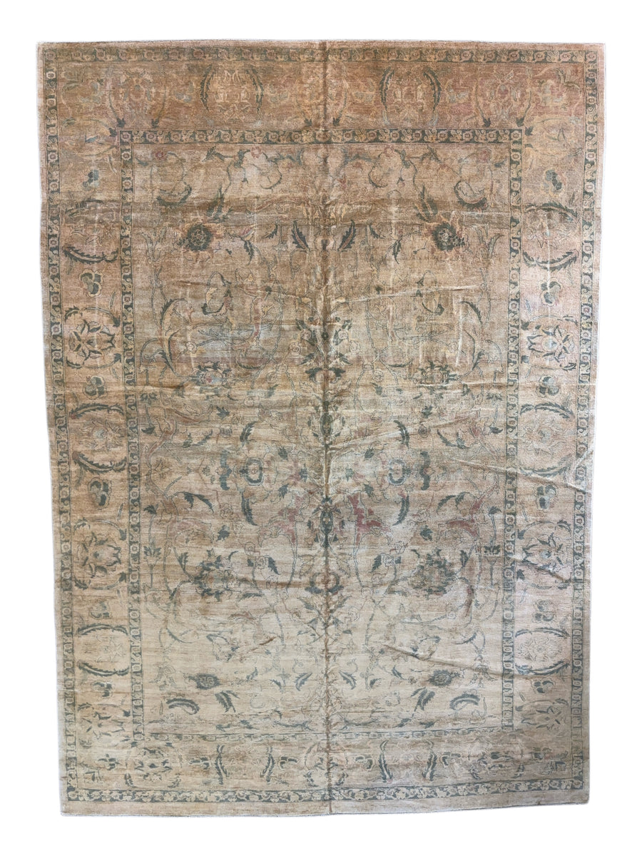 Taupe Botanical Wool Rug – 9’11” × 14’0”