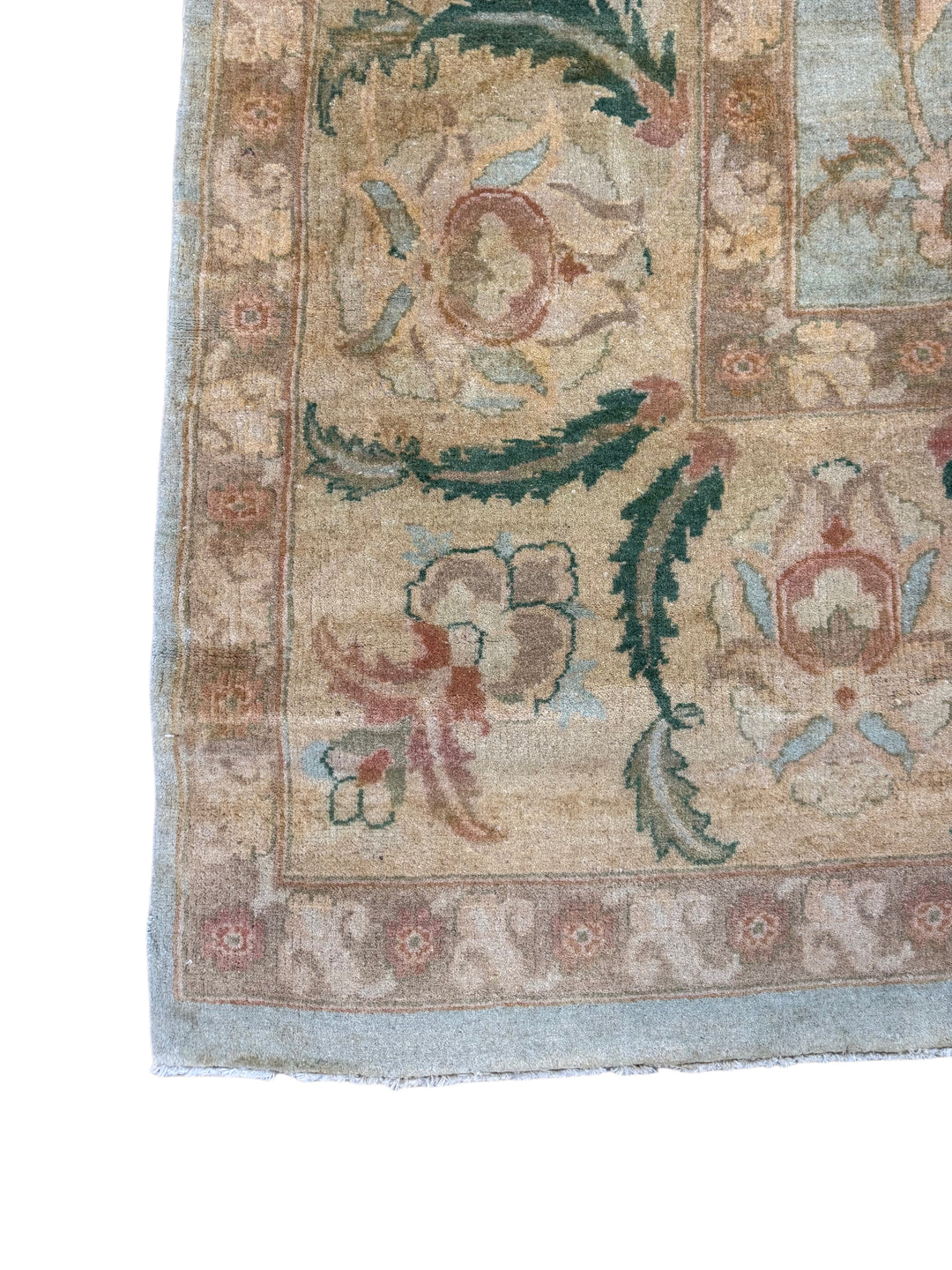 Misty Blue Botanical Wool Rug – 9’6” × 14’2”