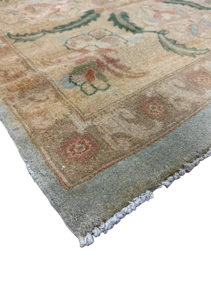 Misty Blue Botanical Wool Rug – 9’6” × 14’2”