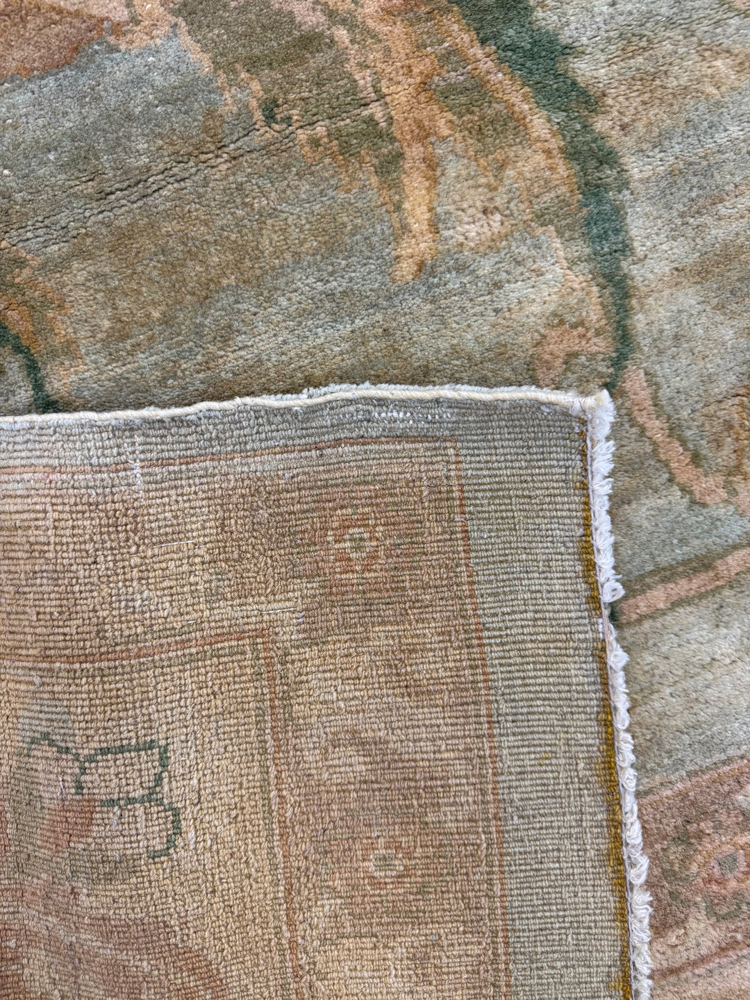 Misty Blue Botanical Wool Rug – 9’6” × 14’2”