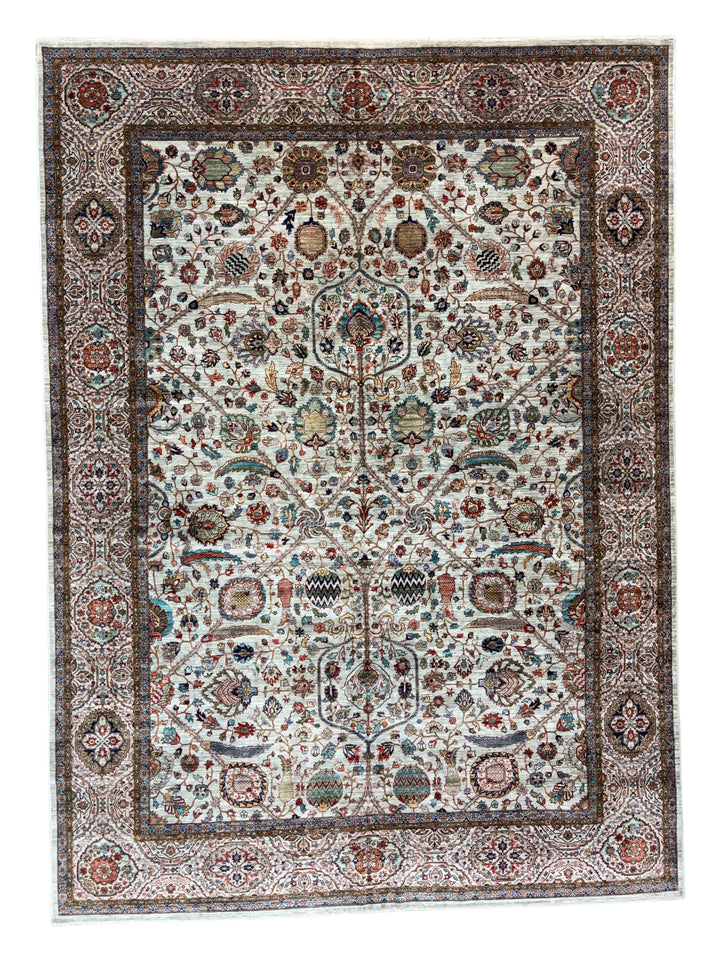 Ivory Garden of Paradise Wool Rug – 10’1” × 13’10”