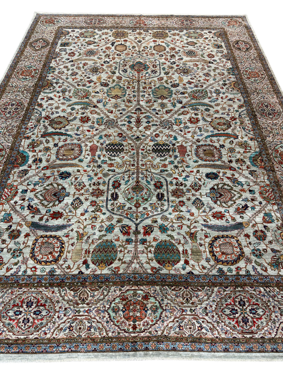 Ivory Garden of Paradise Wool Rug – 10’1” × 13’10”