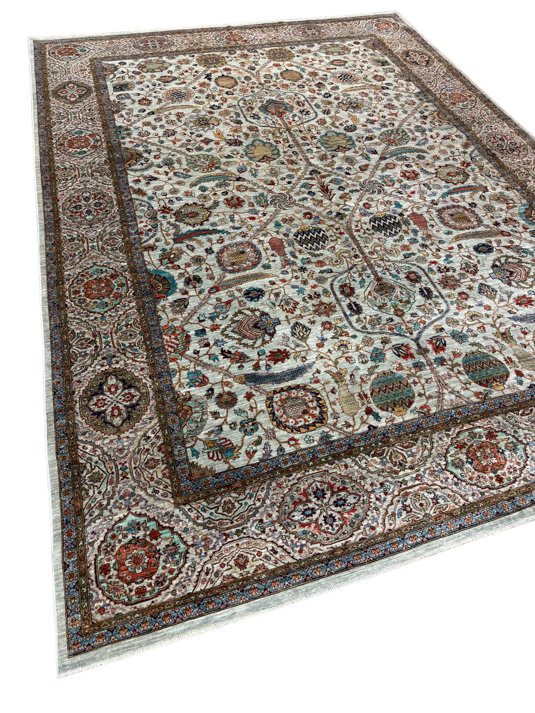 Ivory Garden of Paradise Wool Rug – 10’1” × 13’10”