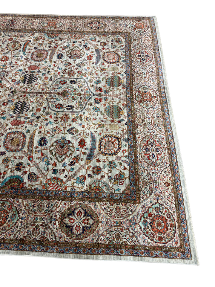 Ivory Garden of Paradise Wool Rug – 10’1” × 13’10”