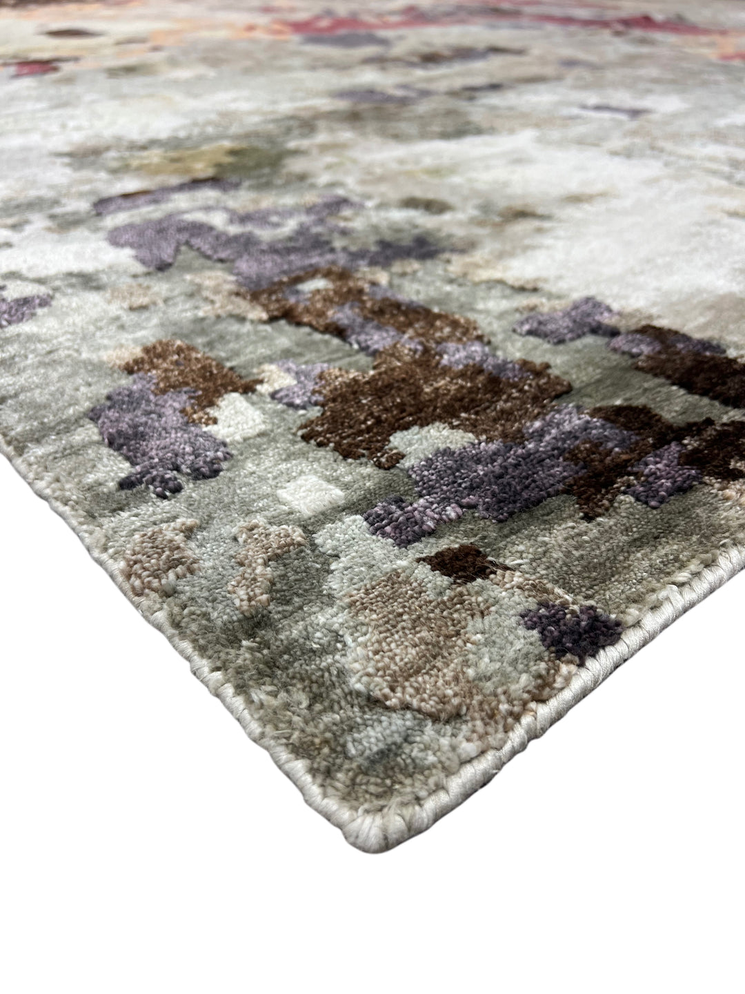 Abstract Handwoven Wool &amp; Silk Rug – Contemporary Artistic Design – 10’0” × 13’9”