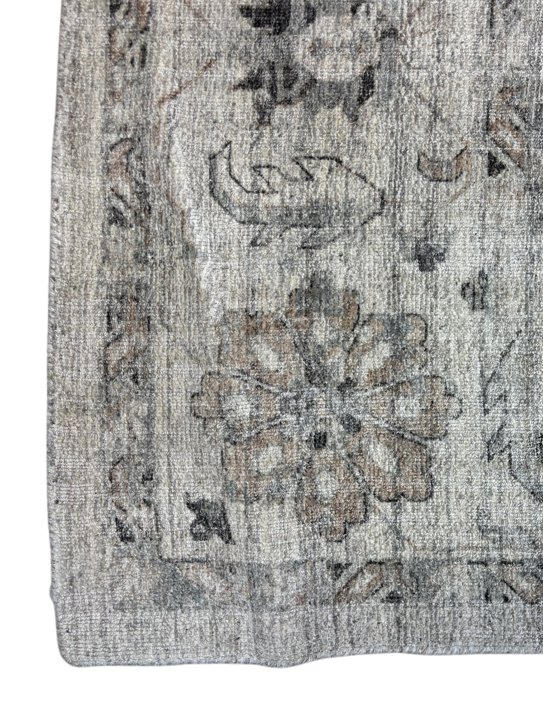 Ivory &amp; Gray Vintage Design - Handcrafted Transitional Wool Area Rug – 9.8’ x 13.8’