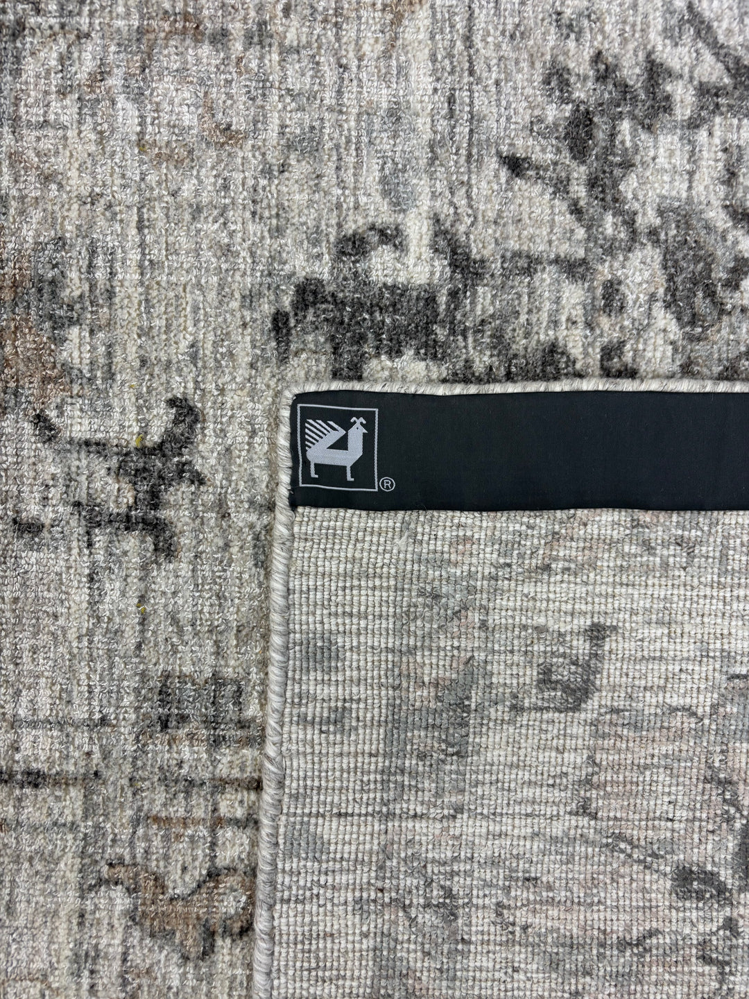 Ivory &amp; Gray Vintage Design - Handcrafted Transitional Wool Area Rug – 9.8’ x 13.8’
