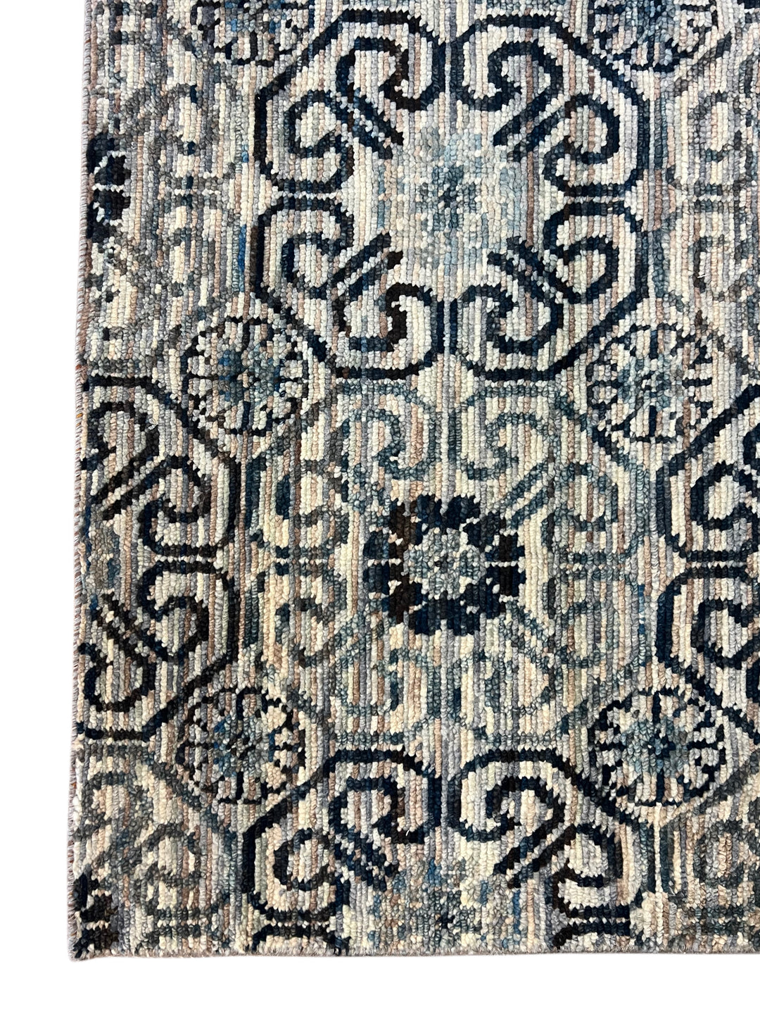 Handcrafted Contemporary Wool Area Rug – Geometric Medallion Design - 9.1’ x 13.9’